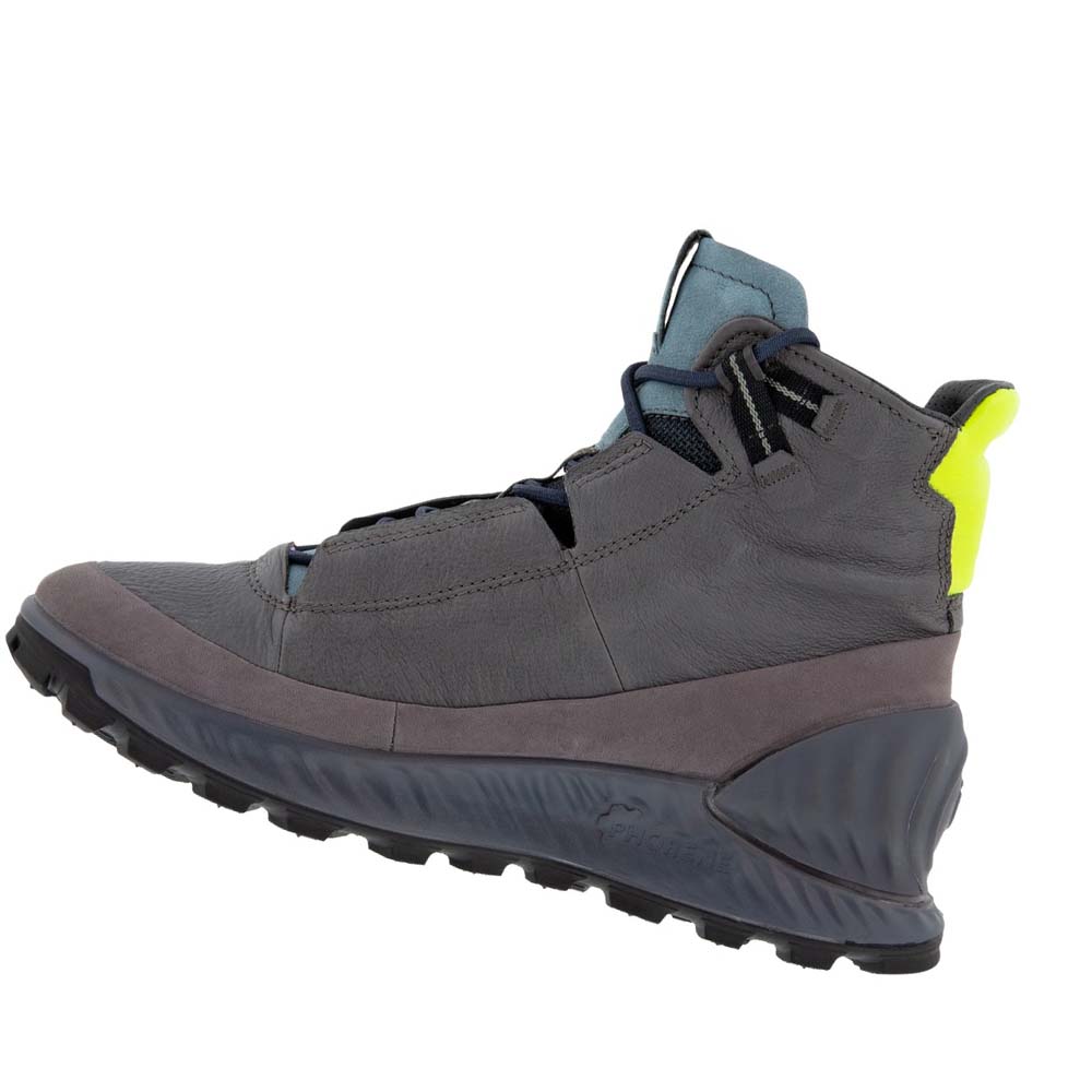 Men's Ecco Exostrike High Boots Grey / Black | Canada 438JPQ